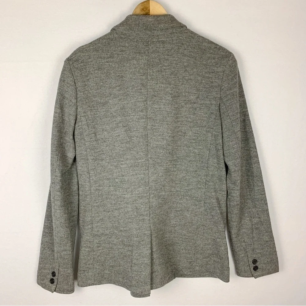 J. Crew Gray 100% Wool Sweater Blazer Relaxed Neutral Travel Capsule Wardrobe